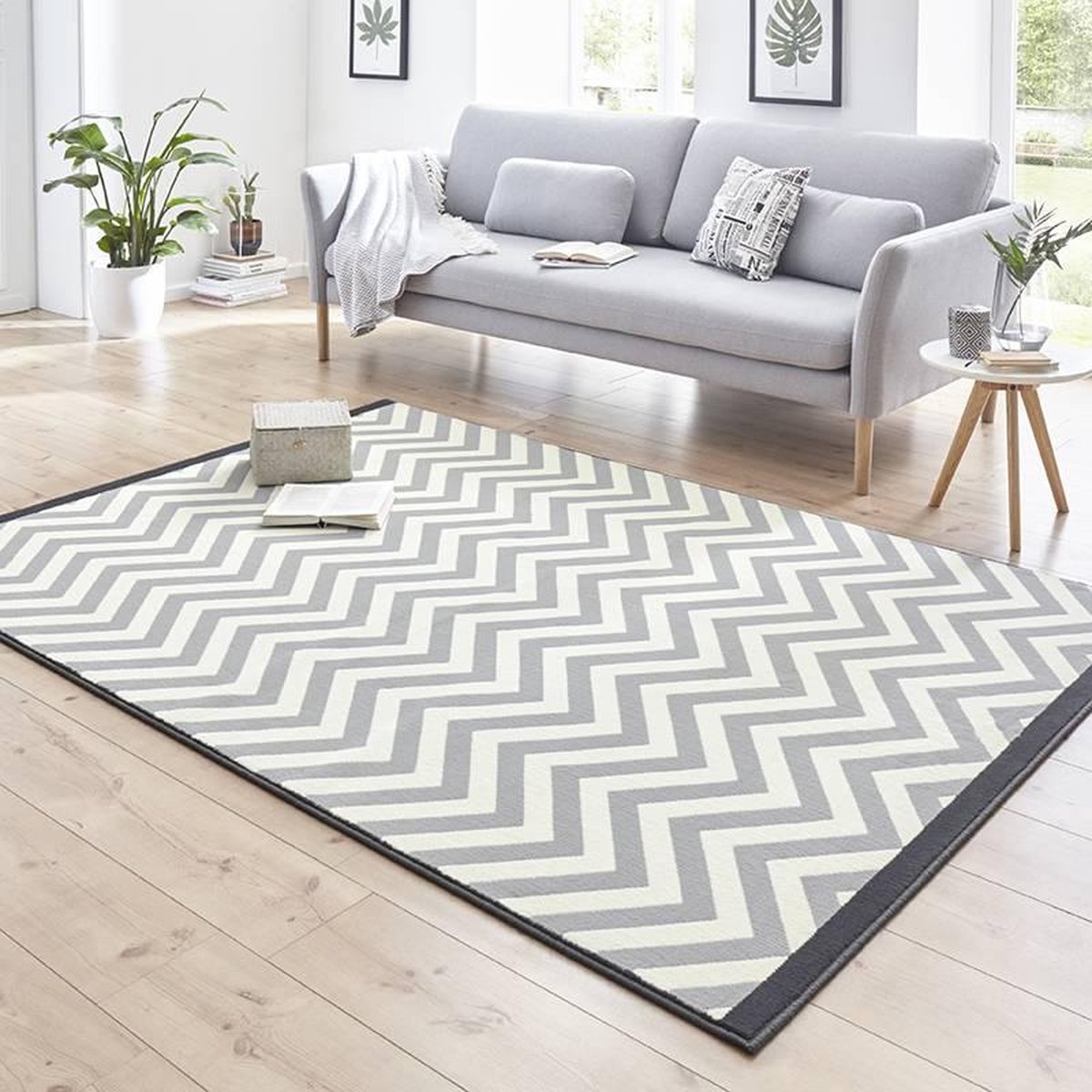 Modern vloerkleed Meridian - zwart/grijs 160x230