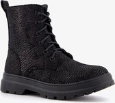 Blue Box meisjes veterboots met slangenprint - Zwart - Maat 32