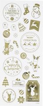 stickers kerst goud 10 x 24 cm 26-delig