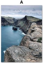 Nordic Sea Landschap Print Poster Wall Art Kunst Canvas Printing Op Papier Living Decoratie 20X30cm Multi-color