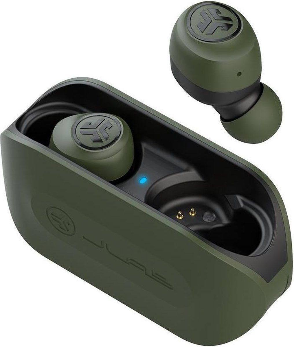 JLab Go Air Volledig Draadloze Oordopjes - Draadloze Oordopjes - Bluetooth Oordopjes - Wireless Earbuds - Draadloze Oortjes- 20 uur Speeltijd - 3 EQ Geluidsinstellingen - Bluetooth 5 - Oplaadcase met ingebouwde Oplaadkabel – Groen