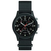 Timex Mk1 Chrono TW2R67700 Horloge - Textiel - Zwart - Ø 40 mm