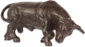 Gietijzeren beeld - Dravende Stier - Bruin Dieren Sculptuur - 14,3 cm hoog