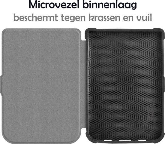 Hoesje Geschikt voor Pocketbook Touch HD 3 Hoes Bescherm Hoesje Case Sleep Cover - Hoes Geschikt voor Pocketbook Touch HD 3 Hoesje - Donkerblauw van Hoesje  — afbeelding 4