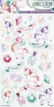 stickerset Unicorn roze/groen