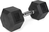 #DoYourFitness Dumbbell hexa  / zeshoekige gewichten gemaakt van 100% ijzer met rubberen hoes - 10 kg