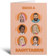 Verjaardagskaart Such A Sagittarius - Boogschutter - Astrologie - Sterrenbeeld - Zodiac - Cadeau