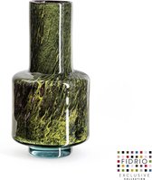 Design Vaas Nuovo - Fidrio MOUNTAIN GREEN - glas, mondgeblazen bloemenvaas - diameter 18 cm hoogte 36 cm