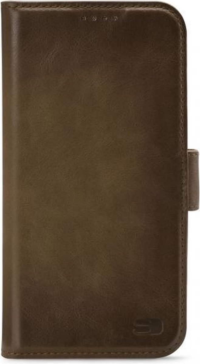 Senza Desire Leren Bookcase Hoesje - Geschikt voor iPhone 11 Pro Max - Burned Olive
