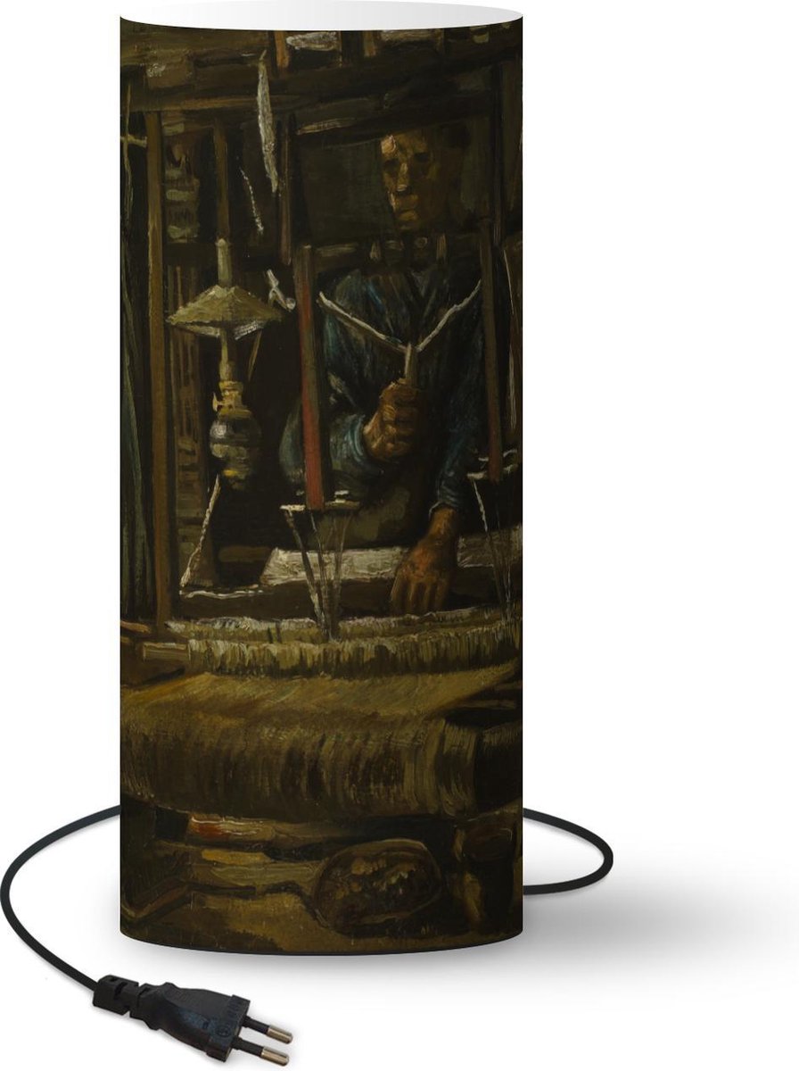 Lamp - Nachtlampje - Tafellamp slaapkamer - De wever - Vincent van Gogh - 33 cm hoog - Ø14.3 cm - Inclusief LED lamp