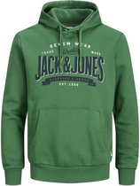 Jack & Jones Trui Jjelogo Sweat Hood 2 Col 21/22 Noos 12189736 Verdant Green Mannen Maat - M