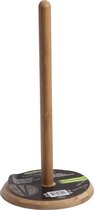 Bamboe houten keukenrolhouder rond 15 x 31 cm - Keukenpapier/keukenrol houders van hout
