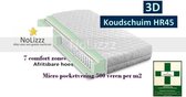 Aloe Vera - Tweepersoons Matras 3D -MICRO POCKET HR45 Koudschuim 7 ZONE 21 CM - Gemiddeld ligcomfort - 140x210/21