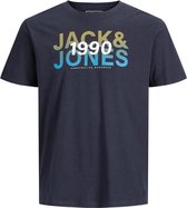 Jack & Jones T-shirt Jcofade Tee Ss Crew Neck Fst 12197419 Navy Blazer/reg Mannen Maat - L