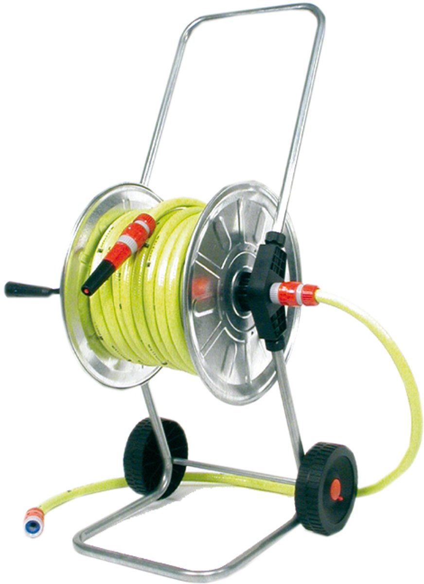 Talen Tools - Haspel - 25 m 5/8 - Met gele tuinslang 3/4