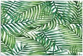 Schilderij Palm bladeren, 4 maten, groen-wit
