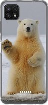 6F hoesje - geschikt voor Samsung Galaxy A22 5G -  Transparant TPU Case - Polar Bear #ffffff