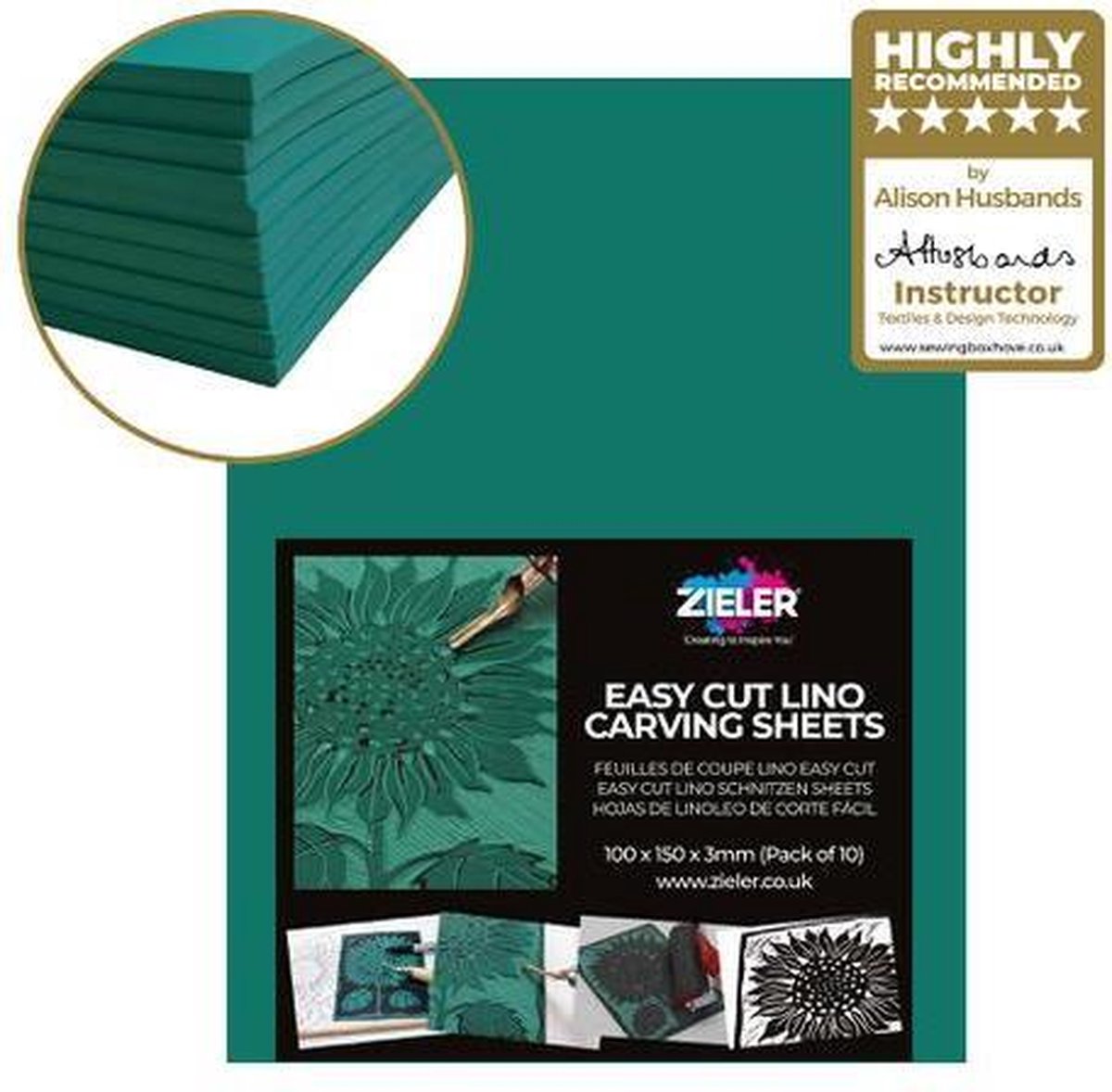 Zieler Lino Block Sheets A6 (10St) Groen
