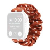 Dots haarring stoffen horlogebandje voor Apple Watch Series 6 & SE & 5 & 4 44 mm / 3 & 2 & 1 42 mm (oranje)
