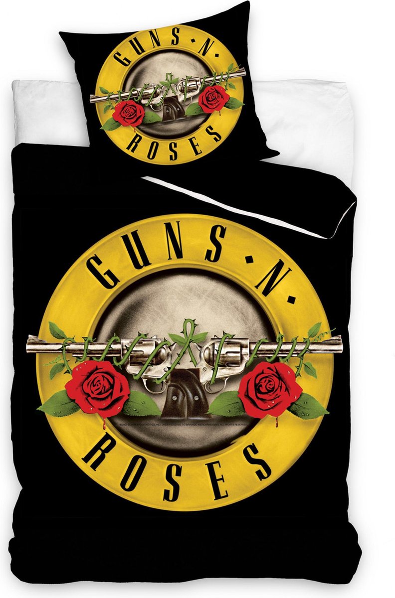 Guns n Roses Dekbedovertrek Logo - Eenpersoons - 140 x 200 cm - Katoen