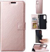 Portemonnee Book Case Hoesje Geschikt voor: Motorola Edge 20 Lite rosegoud