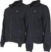 2 Pack Donnay sweater zonder capuchon - Sporttrui - Heren - Maat L - Zwart