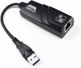 Garpex® USB-A naar RJ45 Gigabit Ethernet LAN adapter - USB3.0 - 1000 Mbps - CAT6 - Zwart