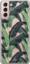 Casimoda® hoesje - Geschikt voor Samsung S21 - Jungle - Backcover - Siliconen/TPU - Groen