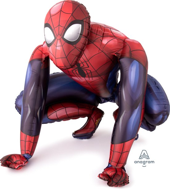 Amscan Folieballon Airwalker Spider-man Junior 91 X 91 Cm Rood