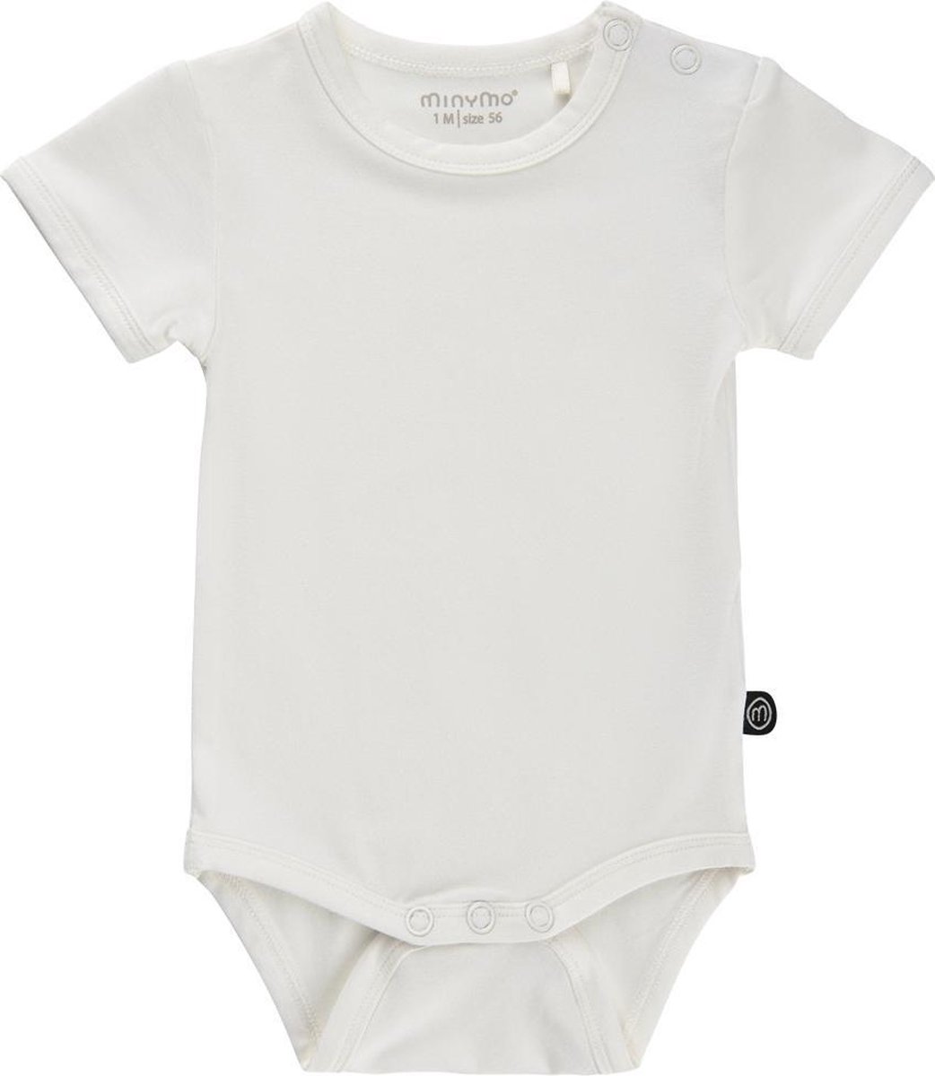 Minymo Romper Korte Mouw Bamboo Junior Viscose Ivoorwit Mt 86