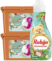 Robijn Kokos Sensation Wasmiddel en Wasverzachter Pakket
