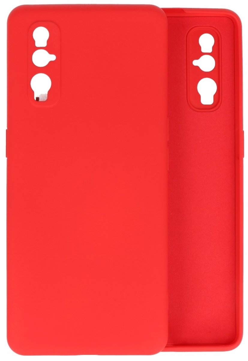 Hoesje Geschikt voor de Oppo Find X2 - Fashion Color Backcover Telefoonhoesje - Rood