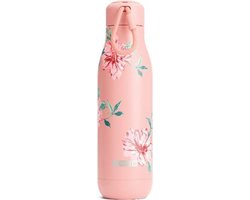 Thermosfles RVS, 750 ml, Roze Bloem Design- Zoku | Hydration