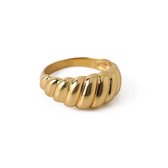 Orelia LUXE Dames Ring Gouden plating;Zilver - Goudkleurig - 16.00 mm / maat 50