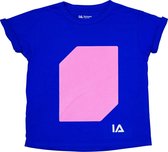 IA Interactief Glow T-Shirt voor Kinderen - Super Roze Gloed - Donkerblauw - Maat 116
