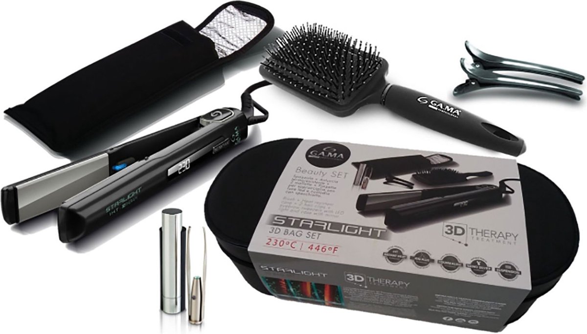 GA.MA - Beauty Set (Starlight 3-D Therapy Ion Plus Stijltang + Accessoires)