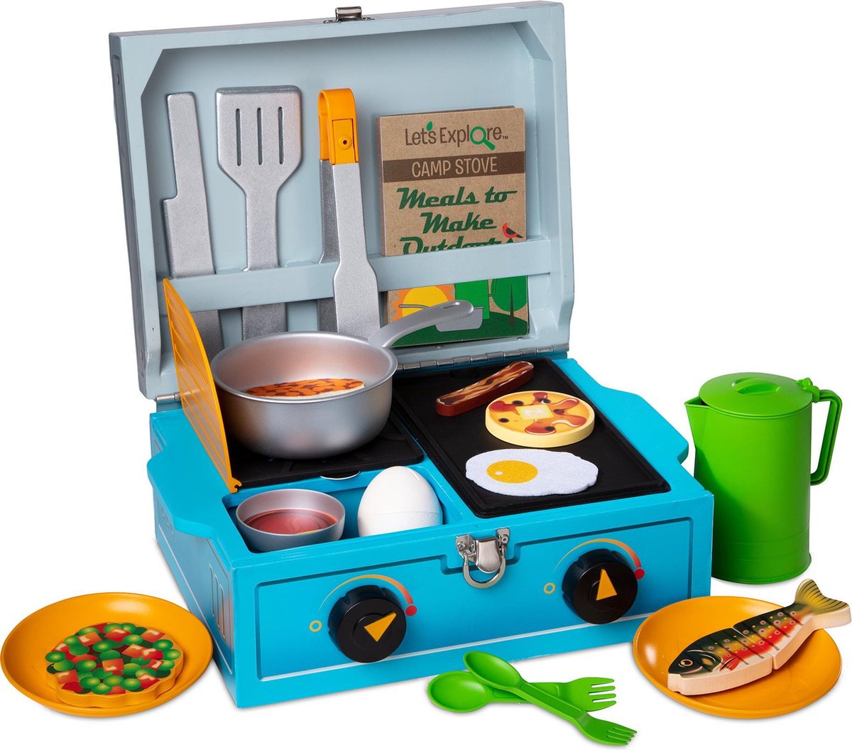 Melissa & Doug Speelset Campingfornuis 46 X 31 Cm Hout 27-delig