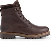 Travelin' Langesund Heren - Leren Veterschoenen - Wol gevoerde boots - Donkerbruin leer - Maat 42