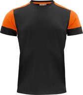Printer Prime T-Shirt Heren Zwart/Oranje  - Maat M