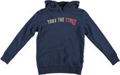Vingino blauwe meisjes sweater hoodie - Maat 104
