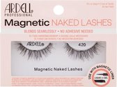 Ardell Magnetic Naked Lash 420 - Faux cils naturels - Volume léger, Longueur courte - Entrecroisé, Effet plumeux