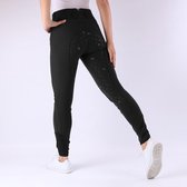 Quur Rijbroek  Highwaist Qneva Siliconen - Black - 38