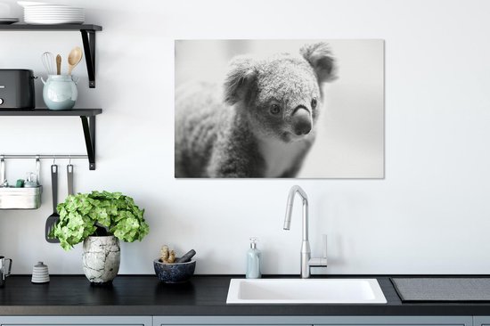 Canvas Schilderij Koala - Close up - Dier - Kinderen - Jongens - Meiden - 90x60 cm - Wanddecoratie