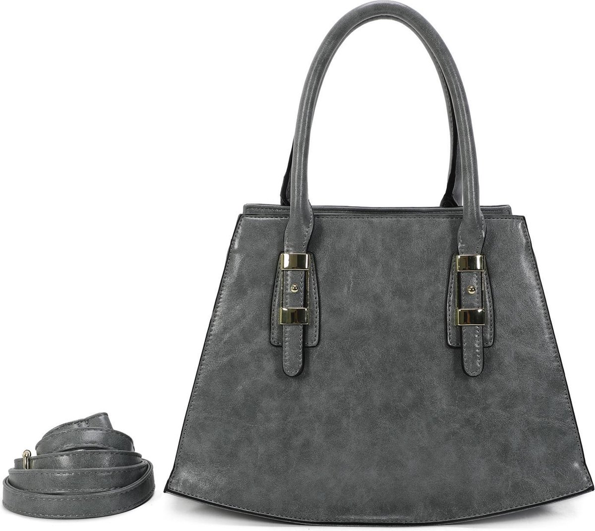 Handtas Ines Delaure gris sauge