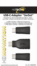 Heitech USB-C-adapter set van 3