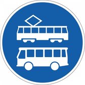 Rijstrook lijnbussen en trams sticker, F17 200 mm