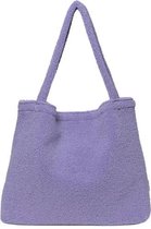Studio Noos  Schoudertas / Shopper - Mom Bag - Zeer grote tas zonder rits -  Teddy Pastel Lilac -  42  x  55  x  2  cm