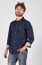 Gabbiano Overhemd Double Face Overhemd Met Borstzak 331780 Navy Mannen Maat - S