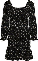 Vero Moda VMELLIE 7/8 SMOCK SHORT DRESS Black Dames Jurk - Maat L