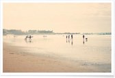 JUNIQE - Poster Beach Life I -20x30 /Blauw & Ivoor
